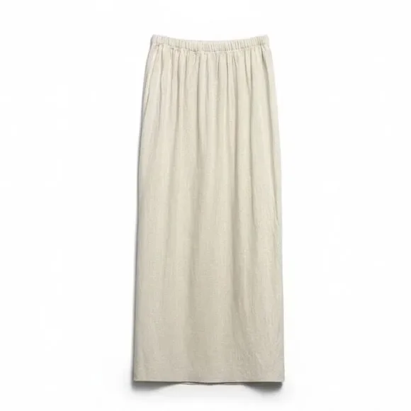 Song of Style x REVOLVE Cream Linen Blend Maxi Skirt XS Side Slit Resort Coast - Picture 9 of 11